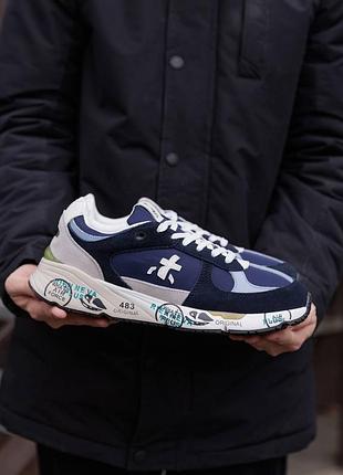 Кроссовки premiata mase blue grey white 4