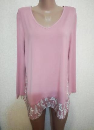 Красива двоколірна блуза, р. xl (22)1 фото