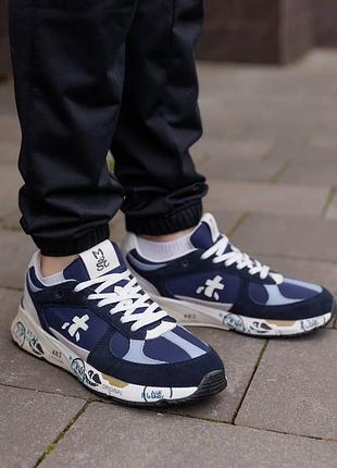 Кроссовки premiata mase blue grey white 9
