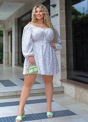 Сукня – біла класика з натурального муслину