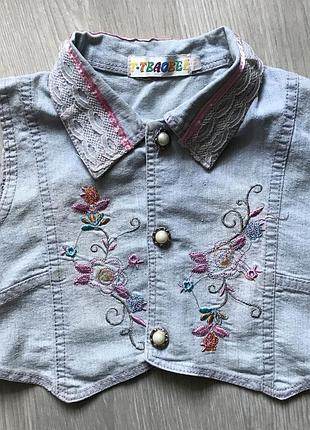 Детская джинсовая жилетка размер 92-98