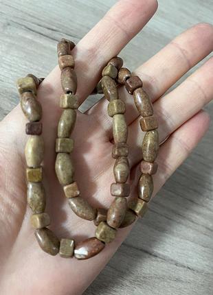 Намисто буси вінтаж із натурального каменю яшма