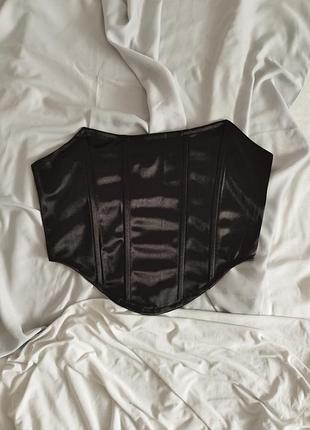 Черный корсет топ