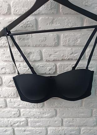 Базовый, бюстгальтер, бандо, балконет, анжелика р.39d/85 d черный