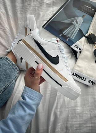 Женские кроссовки nike court legacy lift white black