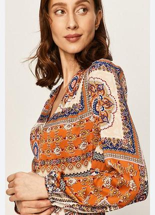 Вкорочена шовкова блуза сорочка