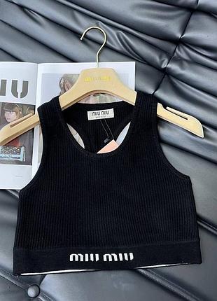 Топ черный серый