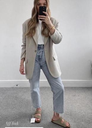 Зара! джинсы прямые/ широкие/ укороченные брюки zara!