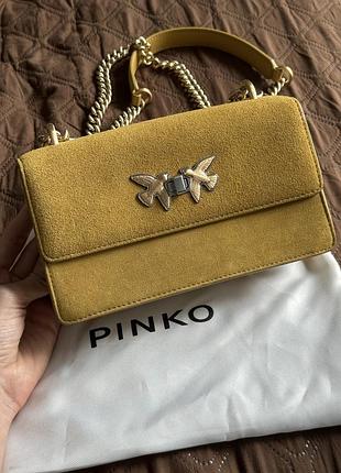 Сумка pinko натуральна замша