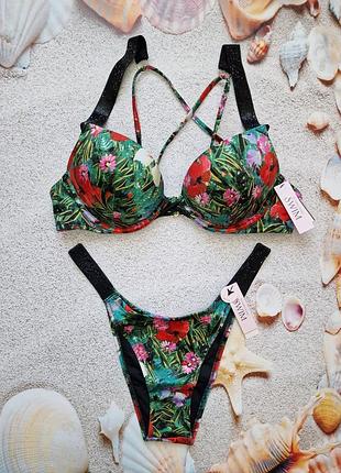 Купальник пуш-ап со стразами victoria's secret оригинал