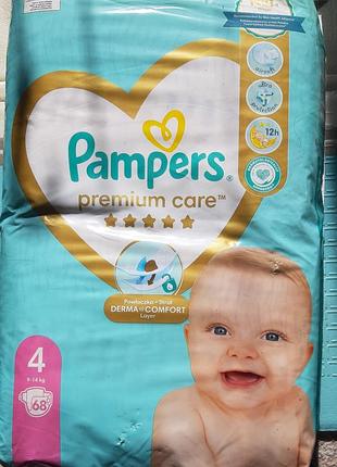 Підгузки pampers premium care 4 68шт