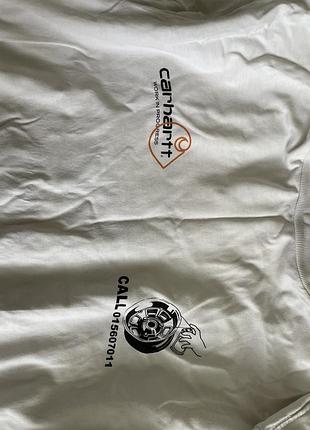 Білий лонгслів carhartt race into play 4