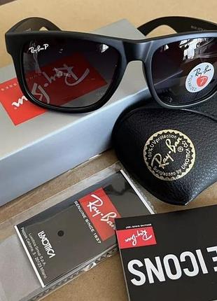 Сонцезахисні окуляри ray-ban rb 4165 622/t3 polar black & grey gradient
