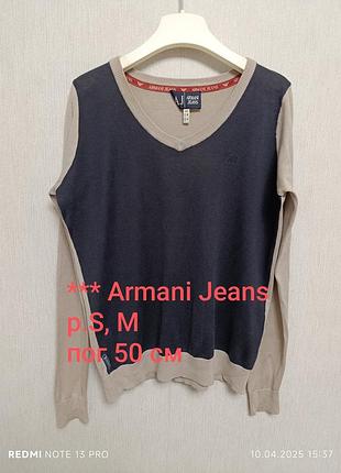 Пуловер трикотажний двокольоровий р. s, m, пог 50 см, тягнеться