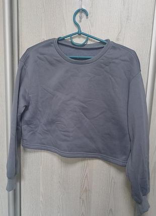 Женский топ с рукавом синего цвета