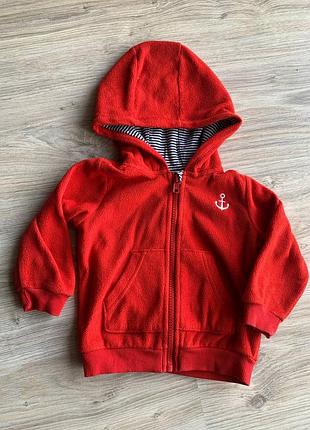 Кофточка на замочку 74 80 червона
