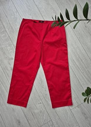 Женские брендовые укороченные котоновые брюки / брюки m&amp;s