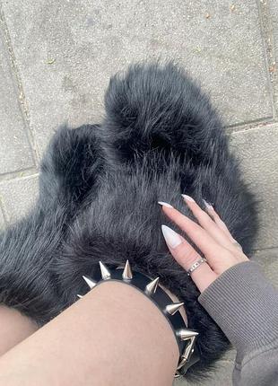 Чоботи fur boots y2k opium