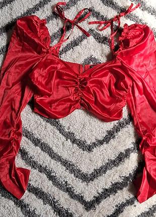 Кроп топ с длинными рукавами от boohoo