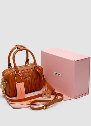 Сумка arcadie matelassé nappa leather bag brown