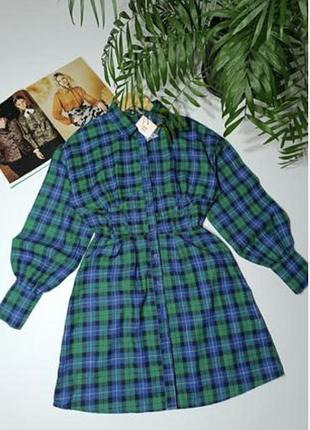 Хорошее платье байка клетка на пуговицах 12 л