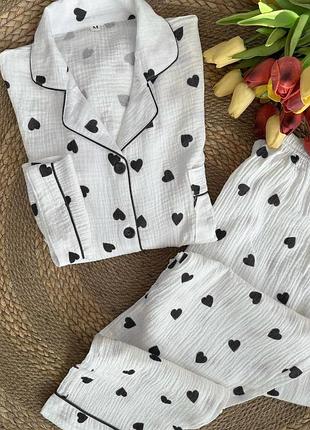 Пижама муслин рубашка + штаны