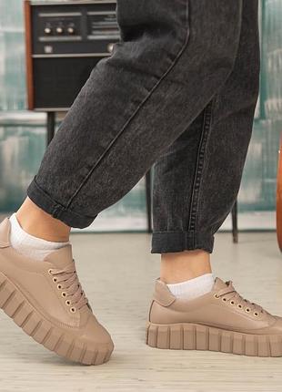 Кеди жіночі з натуральної шкіри