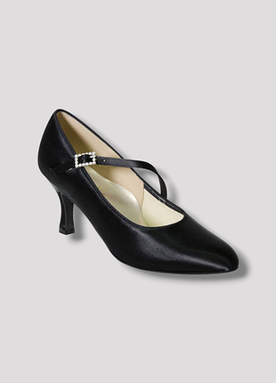Танцевальные туфли женские атласные dsi shoes черные туфли для танцев с закрытым пальцем для танго