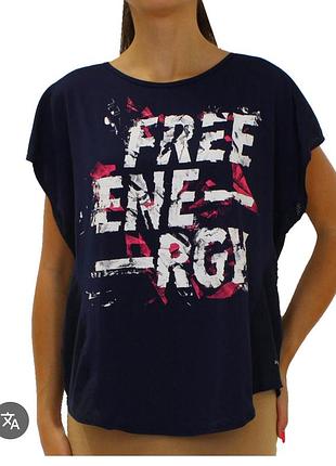 Domyos від декатлон жіноча спортивна футболка принтована для бігу зала тренувань