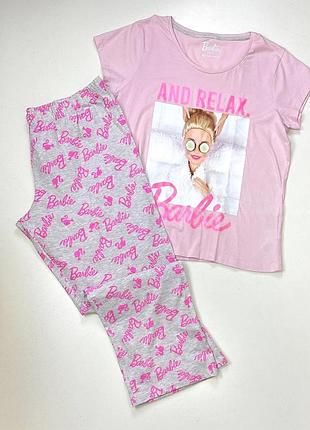 Нежно розовая пижама с принтом барби