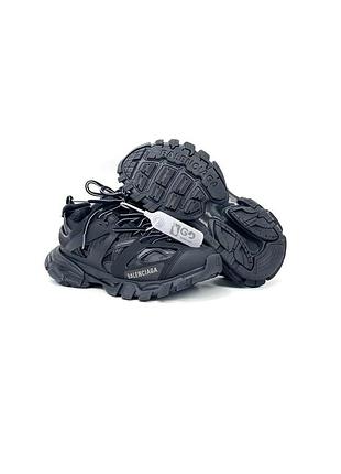 Кроссовки женские track 3 black трак с тракторной подошвой модные весенние черные