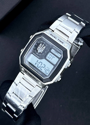 Наручные часы patriot трезуб серебро + коробка