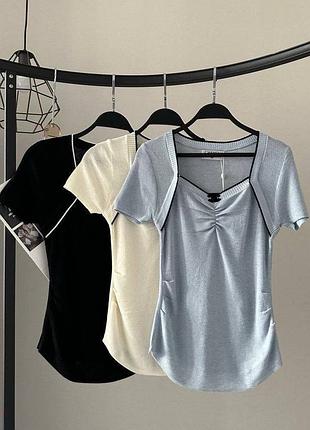 Кофта chane l американка удлиненная с короткими рукавами облегающая