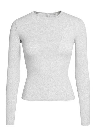 Лонгслив skims cotton jersey long sleeve t-shirt оригинал7 фото