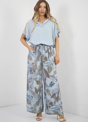 Крутые джинсы, в цветочно- ростительный принт