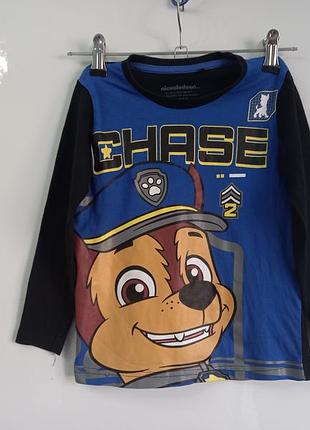 Nickelodeon р. 98 104 на 2- 4 года лонгслив футболка с длинным рукавом щенячий патруль paw patrol