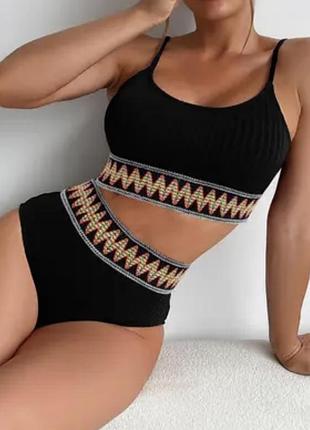 Купальник раздельный,  жатка, shein, 2xl