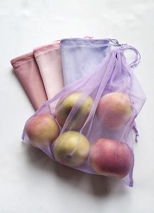 Качественные эковатоши для покупок, мешочки для продуктов, многократные пакеты из сеточки, мешок мешки