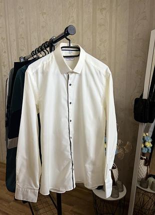 Рубашка мужская цвета шампань 💛