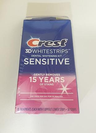Crest 3d white whitestrips sensitive відбілюючи полоски для зубів