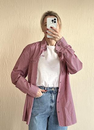Сорочка в клітину livergy, сорочка червона клітинка, рубашка в клетку