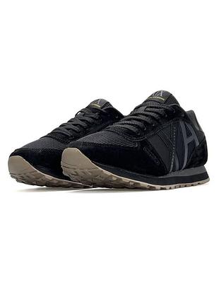 Чоловічі кросівки armani exchange ax all black