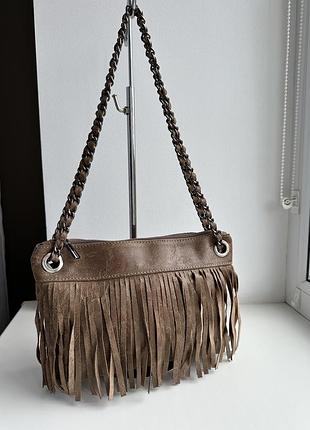 Кожаная итальянская сумка кроссбоди Moda In Pelle!