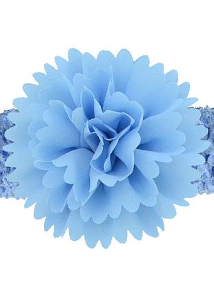 Пов'язка для дівчинки на голову 30-50 см блакитний