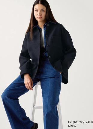 Теплая куртка-рубашка uniqlo