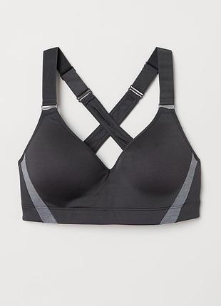 Серый спортивный топ h&m