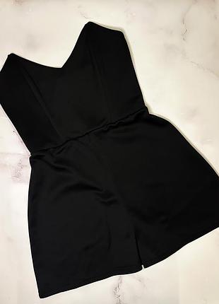 Ромпер женский черный нарядный вечерний бандо корсетом boohoo