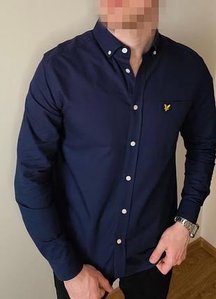 Рубашка lyle & scott синего цвета