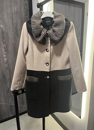Пальто женское nerodiamante made in italy бежевый графит