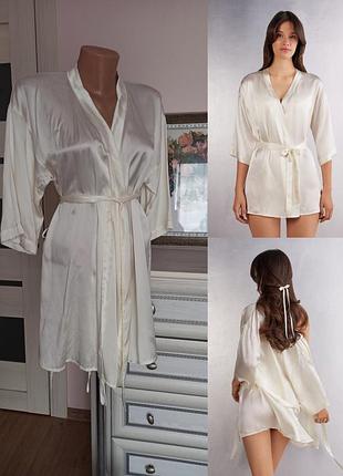100% шелк короткий шелковый халат intimissimi